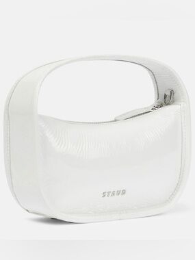 Staud White Patent Leather Venice Bag